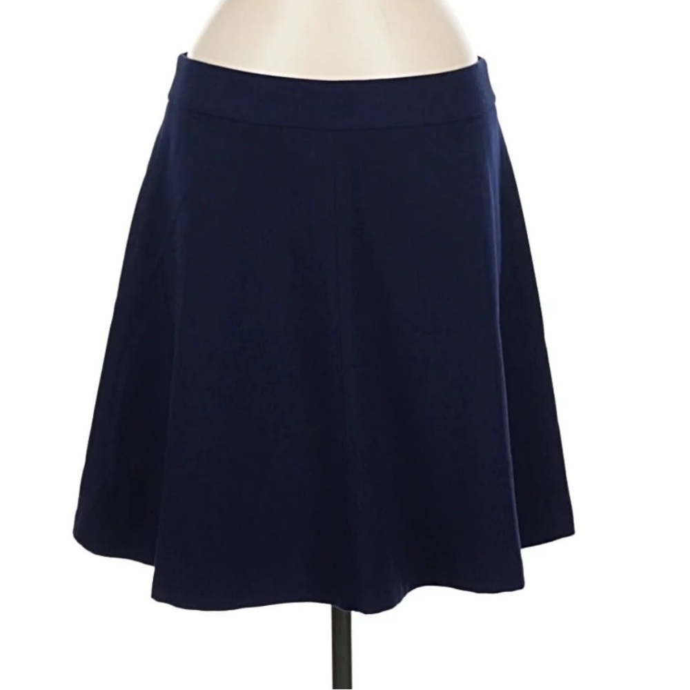 LOFT Navy Skater Flare Skirt Size S
